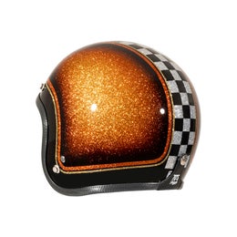 70's Orange Checkered Superflake helmet