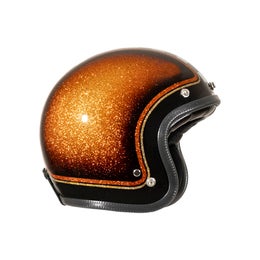 70's Orange Checkered Superflake helmet