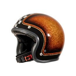 70's Orange Checkered Superflake helmet
