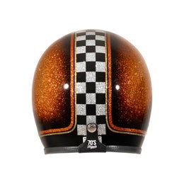 70's Orange Checkered Superflake helmet