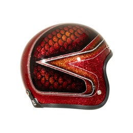 70's Red Fish Scales Superflake helmet