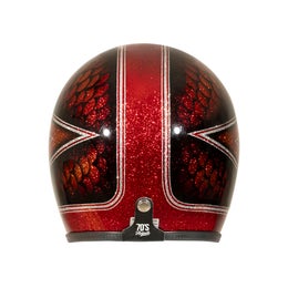 70's Red Fish Scales Superflake helmet