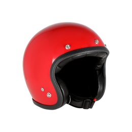 70's Red open faced helmet