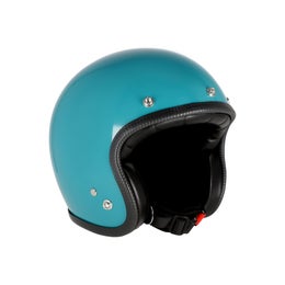 70's turquoise open faced helmet