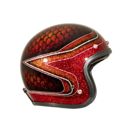 70's Red Fish Scales Superflake helmet