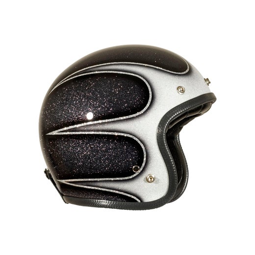 70's Scallops BlackWhite Superflake helmet