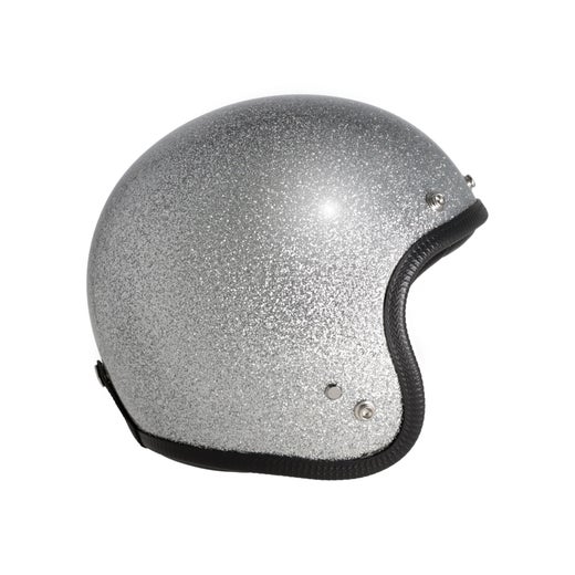 70's Silver metalflake helmet