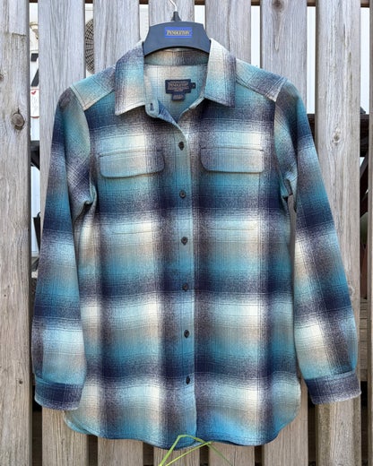 Pendleton Womens Board Shirt Turquoise Ombre